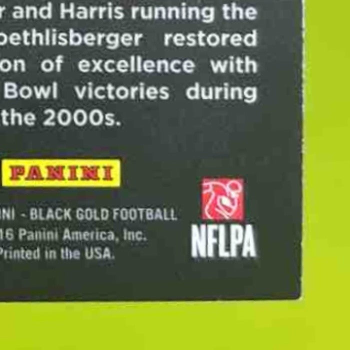 2015 Black Gold Franco Harris Terry Bradshaw Ben Roethlisberger Franchise /199 - Sports Cards