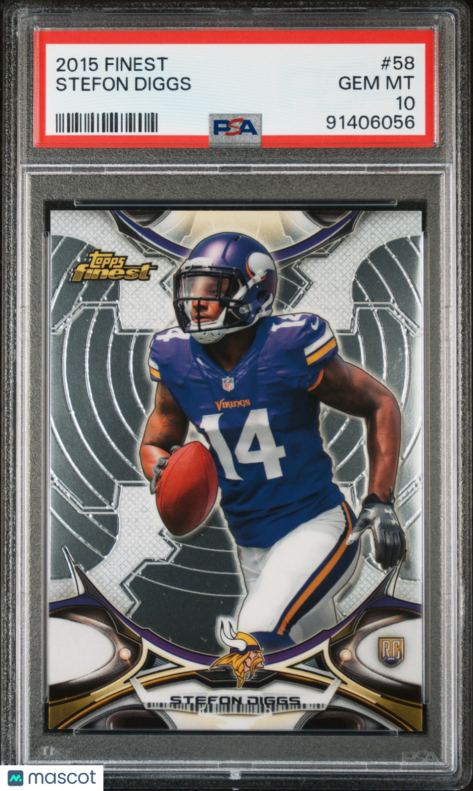 2015 Finest Stefon Diggs #58 PSA 10 GEM MINT - Graded Sports Cards