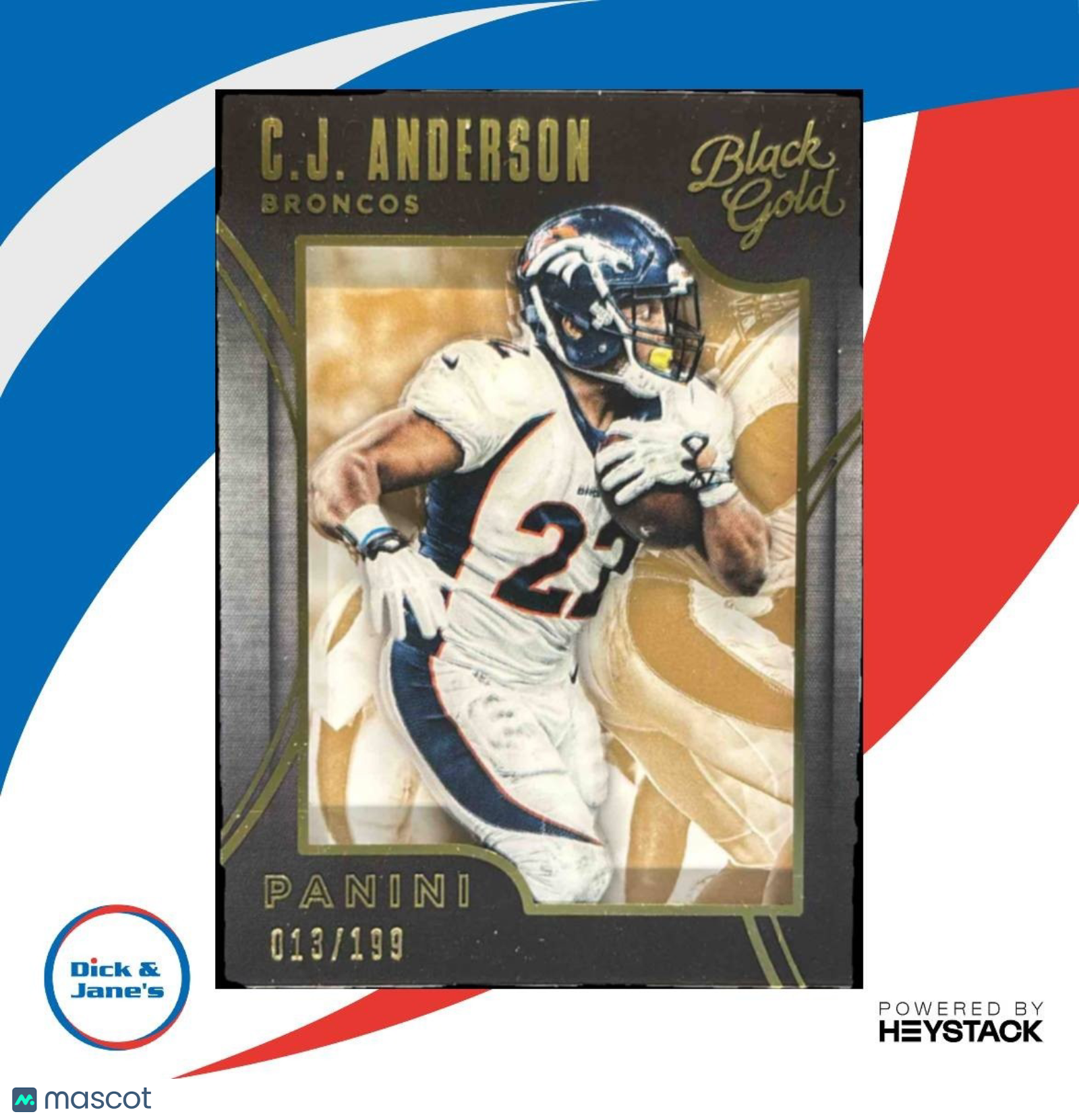 2015 Panini Black Gold C.J. Anderson /199 #3 Denver Broncos - Sports Cards
