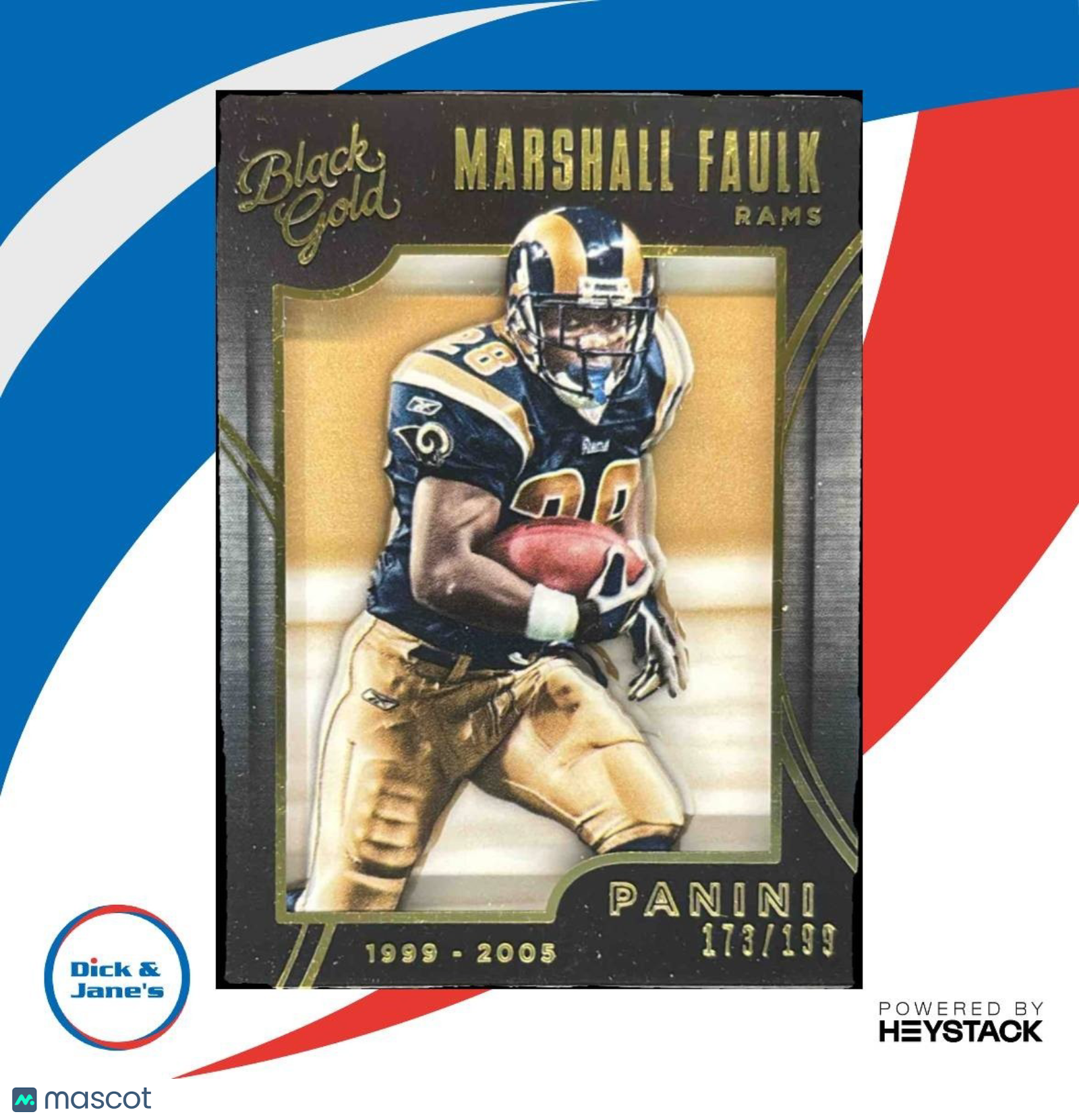 2015 Panini Black Gold Marshall Faulk /199 #59 St. Louis Rams - Sports Cards