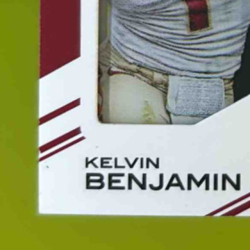 2015 Panini Clear Vision Kelvin Benjamin History Dual Jersey Prime /49 #CH-KB - Sports Cards