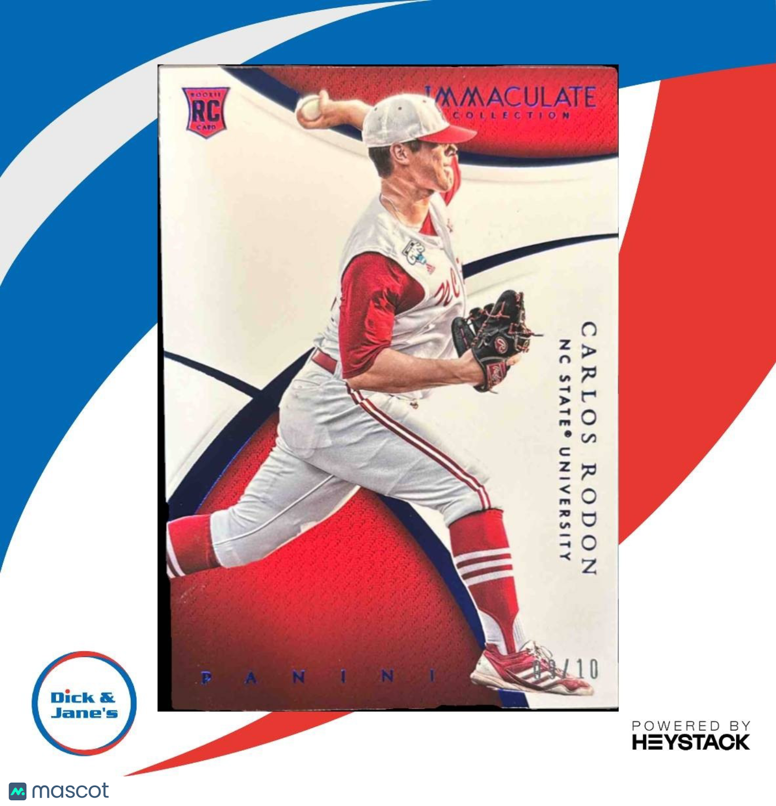 2015 Panini Immaculate Collection Collegiate Carlos Rodon Blue 9/10 #121 - Sports Cards