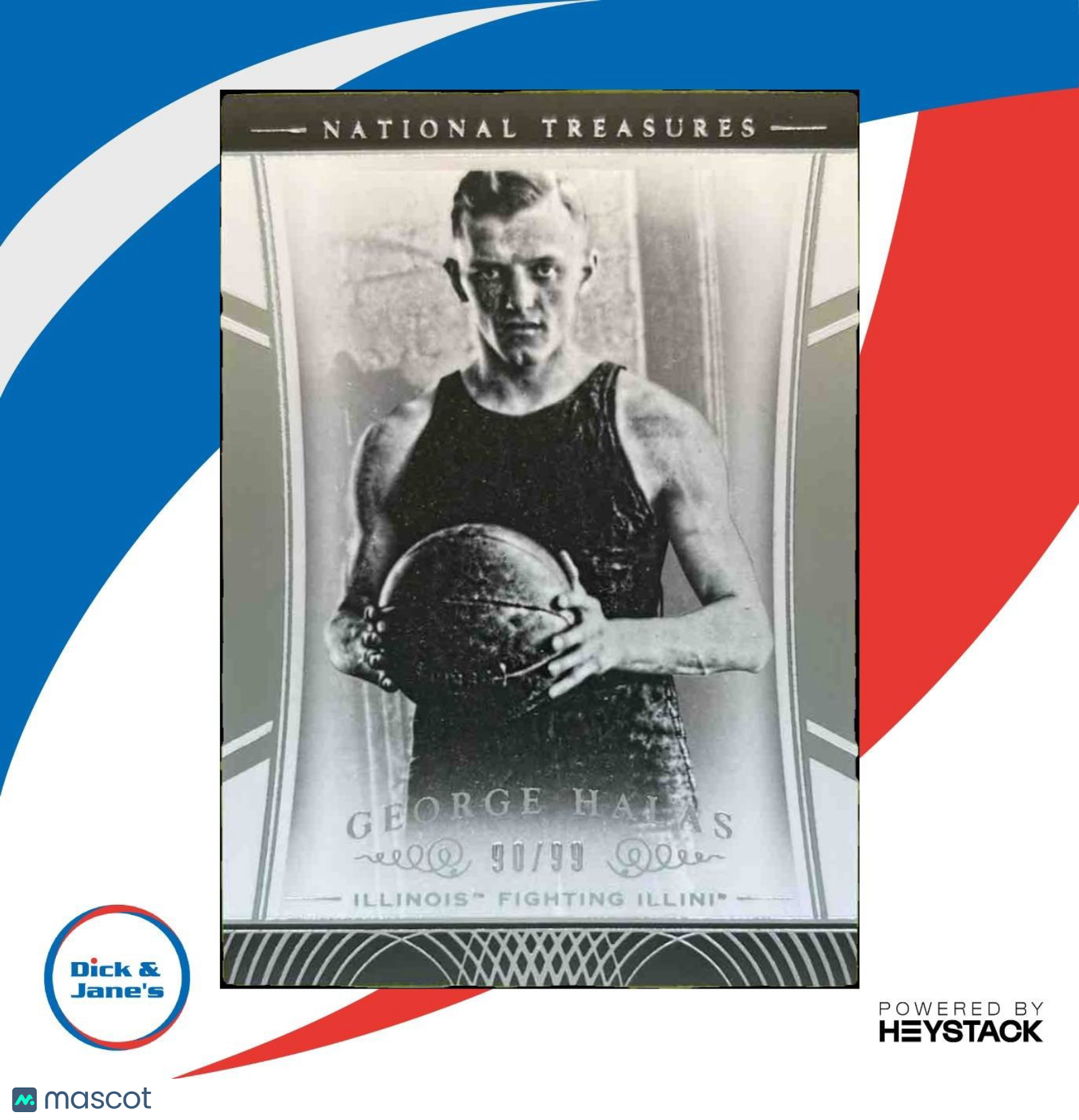 2015 Panini National Treasures Collegiate George Halas 90/99 #144 Legend - Sports Cards
