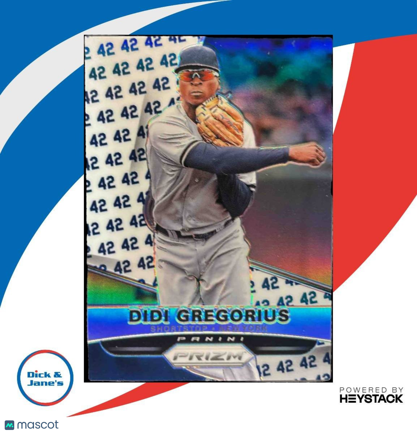 2015 Panini Prizm Didi Gregorius Jackie Robinson Prizms /42 #59 New York Yankees - Sports Cards