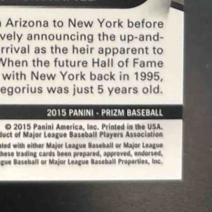 2015 Panini Prizm Didi Gregorius Jackie Robinson Prizms /42 #59 New York Yankees - Sports Cards