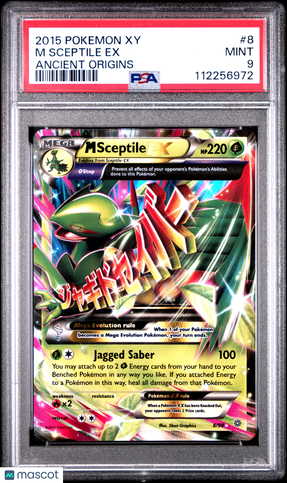 2015 Pokemon Xy Ancient Origins M Sceptile EX #8 Ancient Origins PSA 9 - Graded TCG/CCG