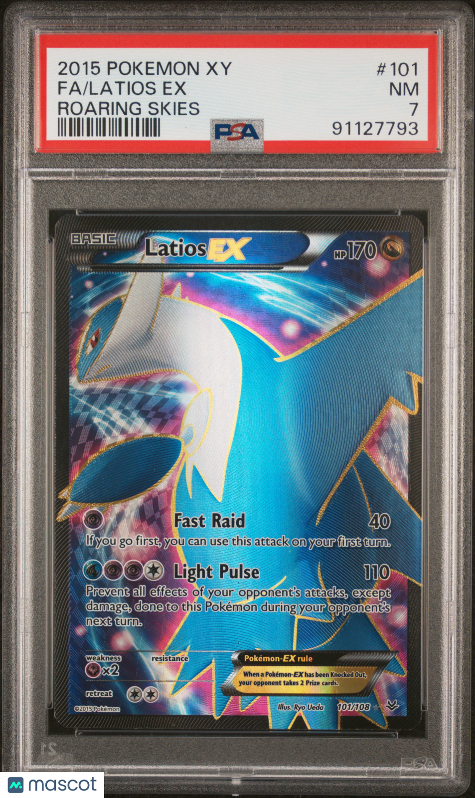 2015 Pokemon Xy Roaring Skies Latios EX #101 Fa Roaring Skies PSA 7 - Graded TCG/CCG