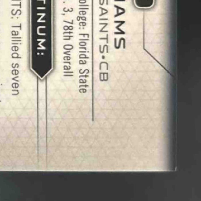 2015 Topps Platinum P.J. Williams Auto Rookies Refractor RC New Orleans Saints - Sports Cards