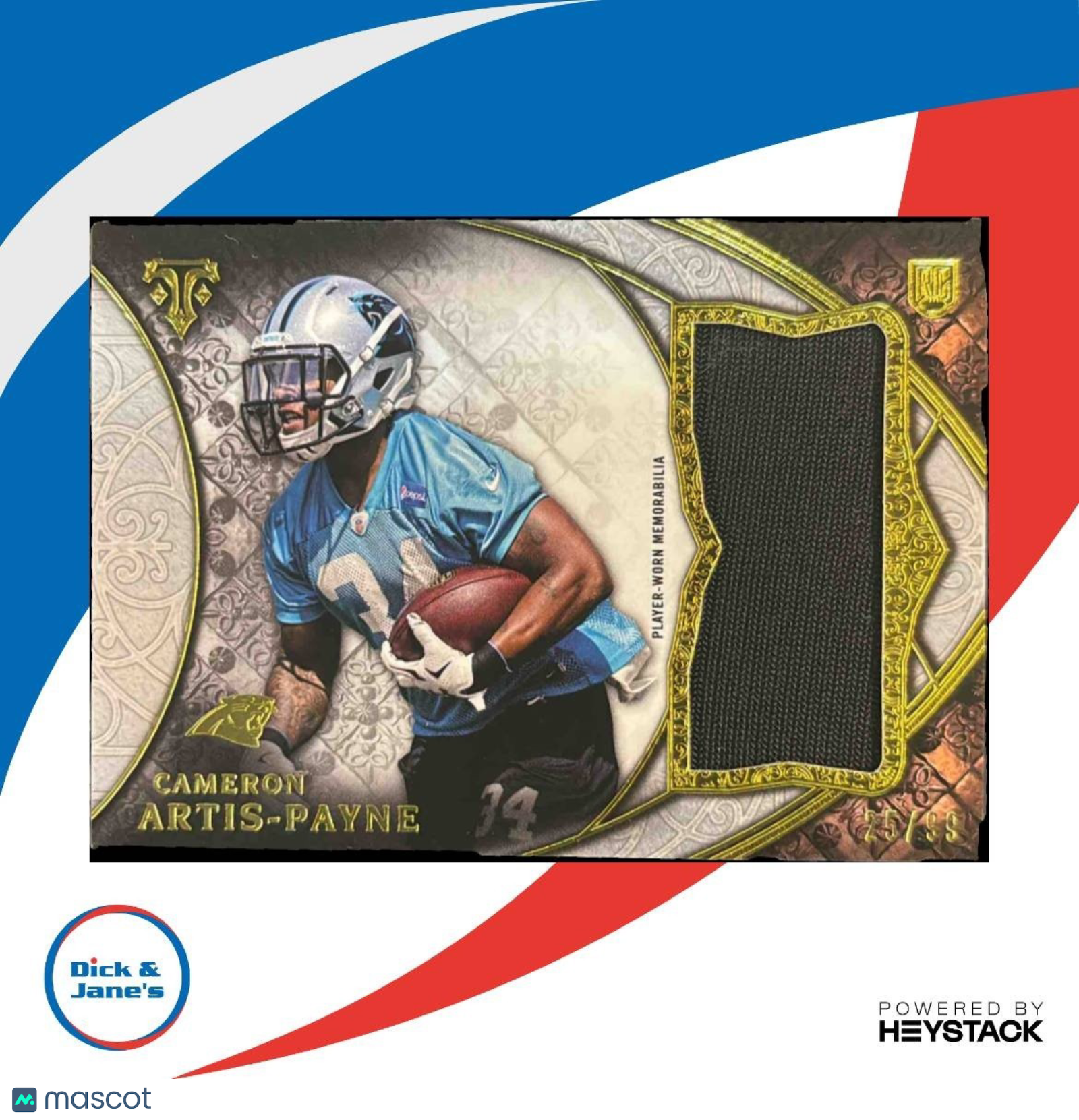 2015 Topps Triple Threads Cameron Artis-Payne Rookie Jumbo Relics /99 RC Panther - Sports Cards
