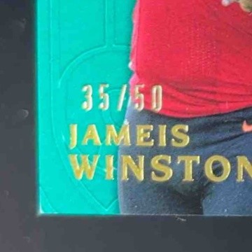 2015 Topps Triple Threads Jameis Winston Rookie Autographed Relics Emerald 35/50 - Sports Cards
