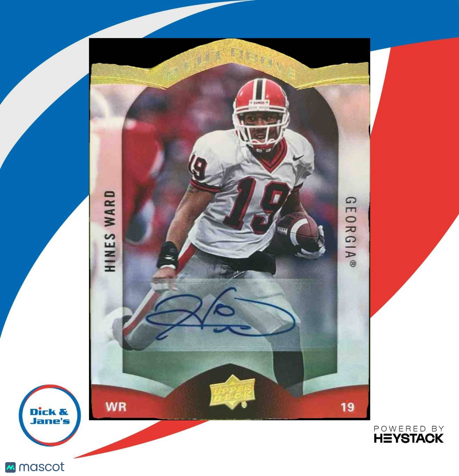 2015 Upper Deck Hines Ward A Cut Above Auto #ACA-2 Georgia Bulldogs - Sports Cards