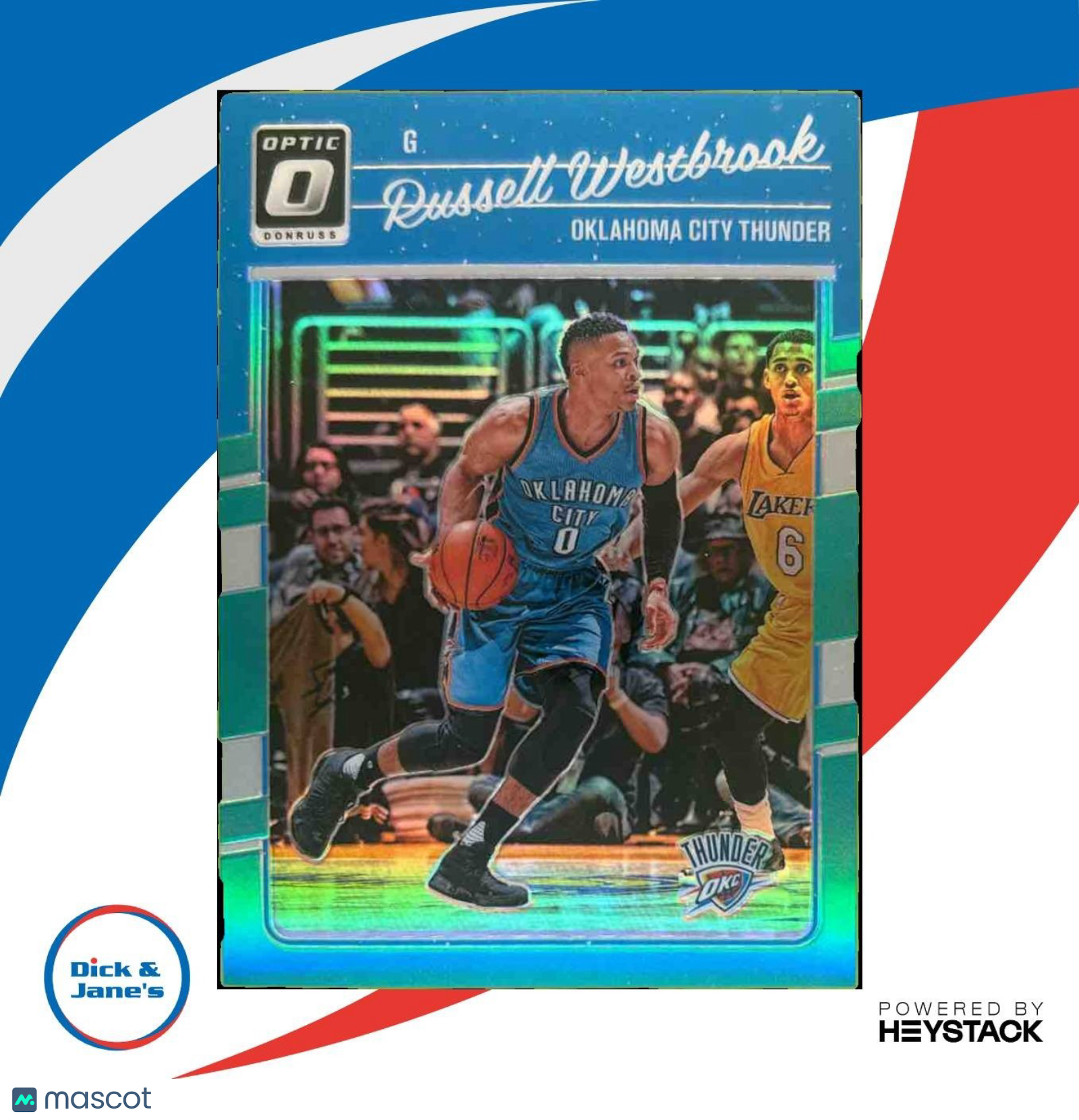 2016-17 Donruss Optic Russell Westbrook Aqua 3/25 #145 Oklahoma City Thunder - Sports Cards