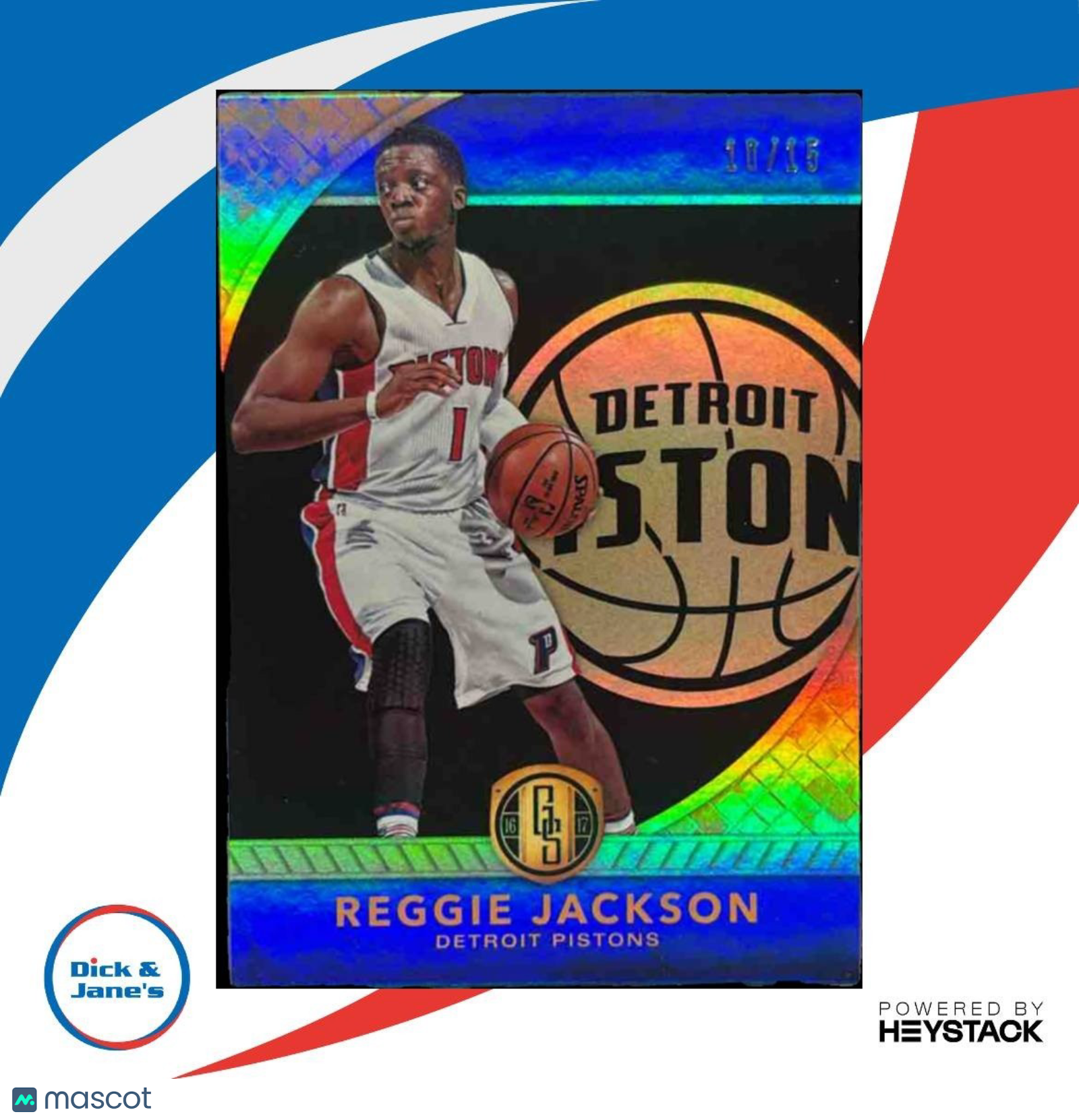 2016-17 Panini Gold Standard Reggie Jackson Black /15 #79 Detroit Pistons - Sports Cards