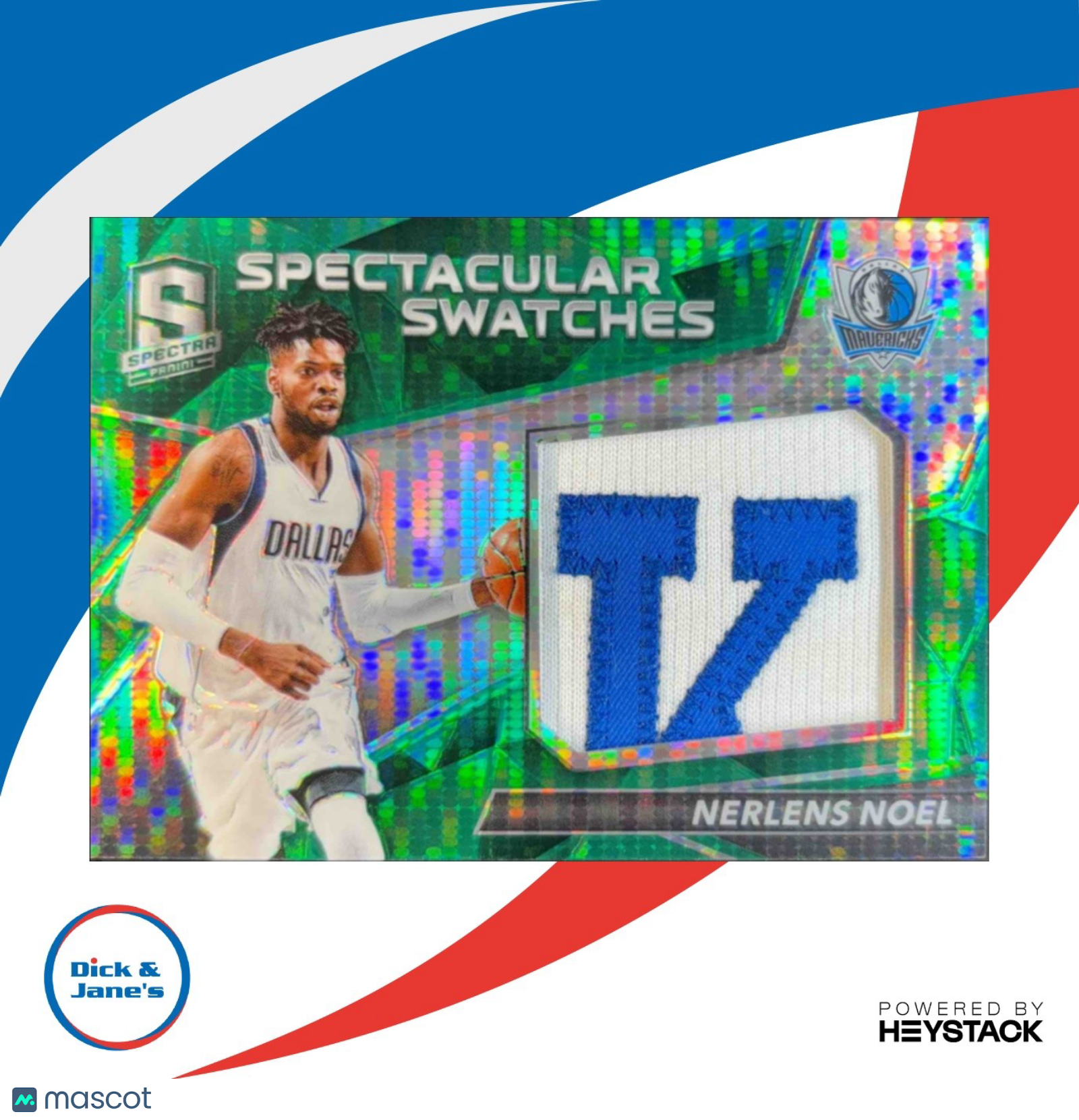 2016-17 Panini Spectra Nerlens Noel Spectacular Swatches Green /5 #46 Mavericks - Sports Cards