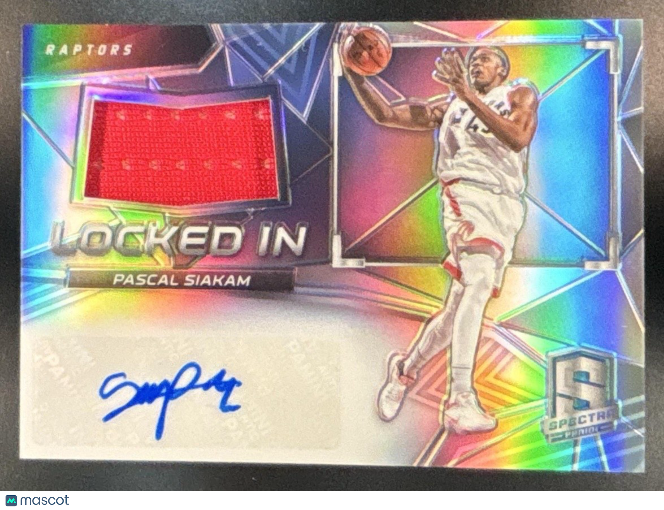 2016-17 Panini Spectra Pascal Siakam Locked In Patch Auto /199 #45 RC Raptors - Sports Cards