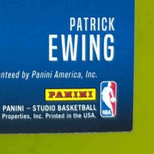 2016-17 Panini Studio Patrick Ewing Celebrated Signatures Teal /15 Auto Knicks - Sports Cards