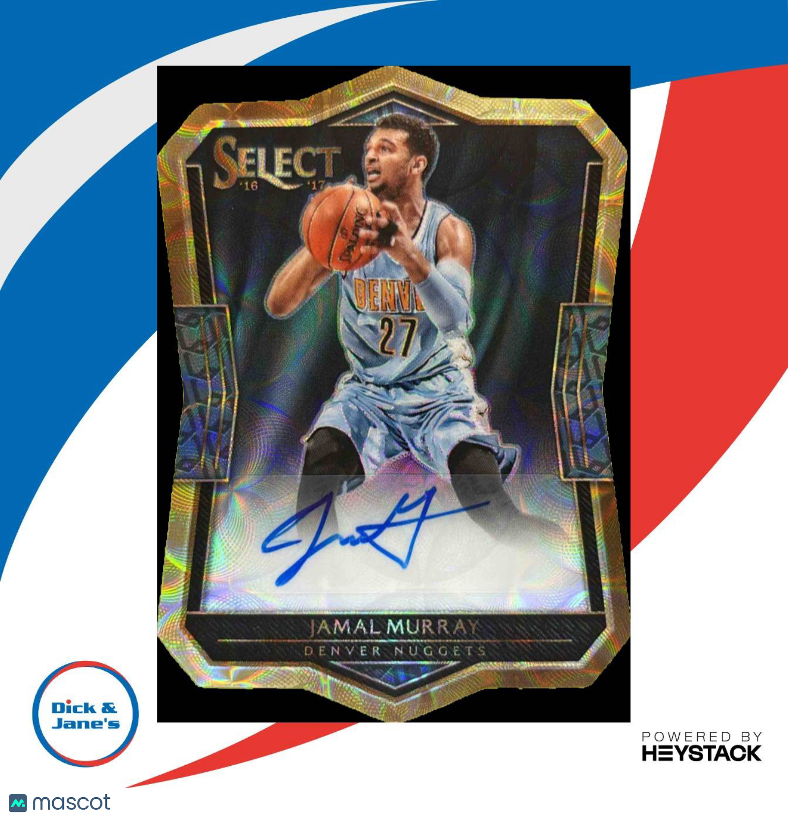 2016-17 Select Jamal Murray Die Cut Rookie Auto Scope /49 #10 RC Denver Nuggets - Sports Cards