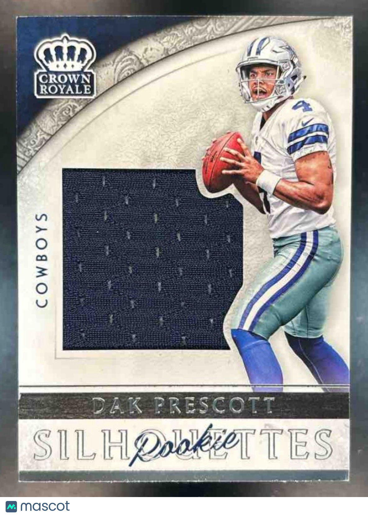 2016 Crown Royale Dak Prescott Jumbo Rookie Silhouettes Jerseys #35 RC Cowboys - Sports Cards