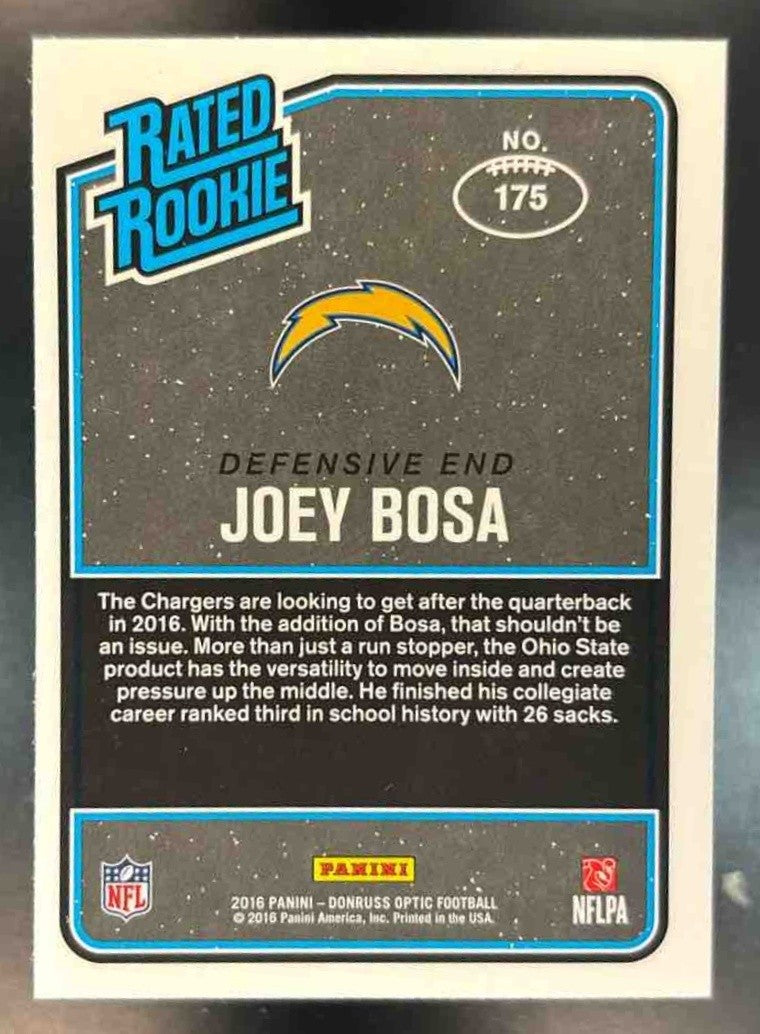 2016 Donruss Optic Joey Bosa Red and Yellow #175 RC San Diego Chargers - Sports Cards