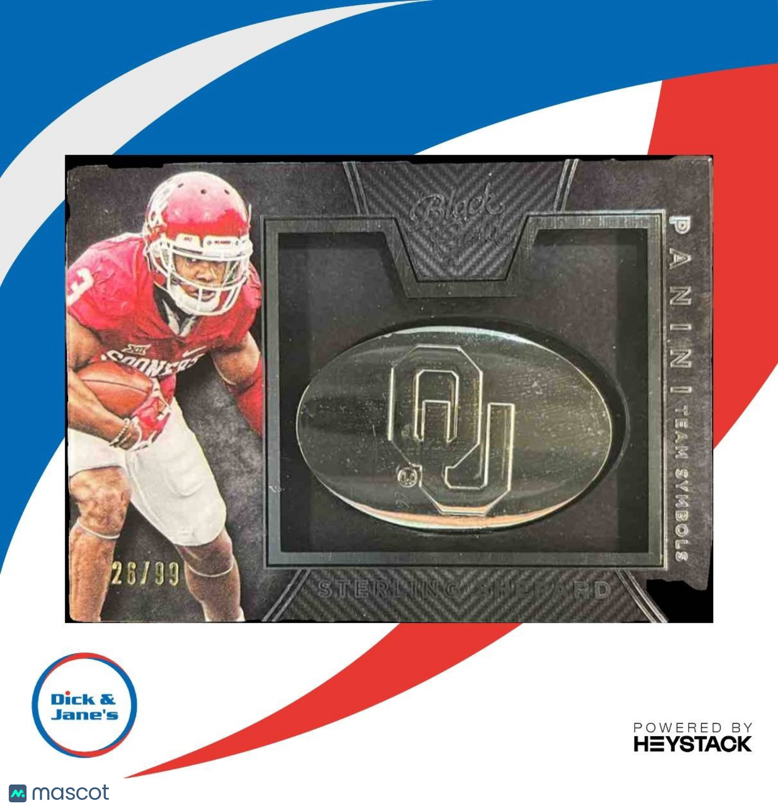 2016 Panini Black Gold Collegiate Sterling Shepard Team Symbols /199 RC Sooners - Sports Cards
