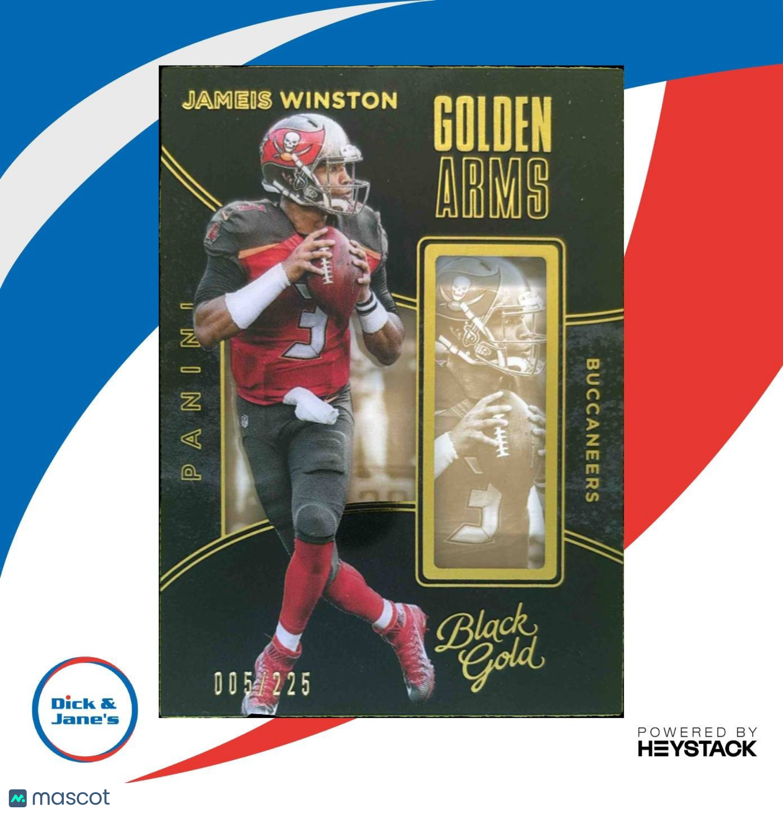 2016 Panini Black Gold Jameis Winston Golden Arms /225 Tampa Bay Buccaneers - Sports Cards