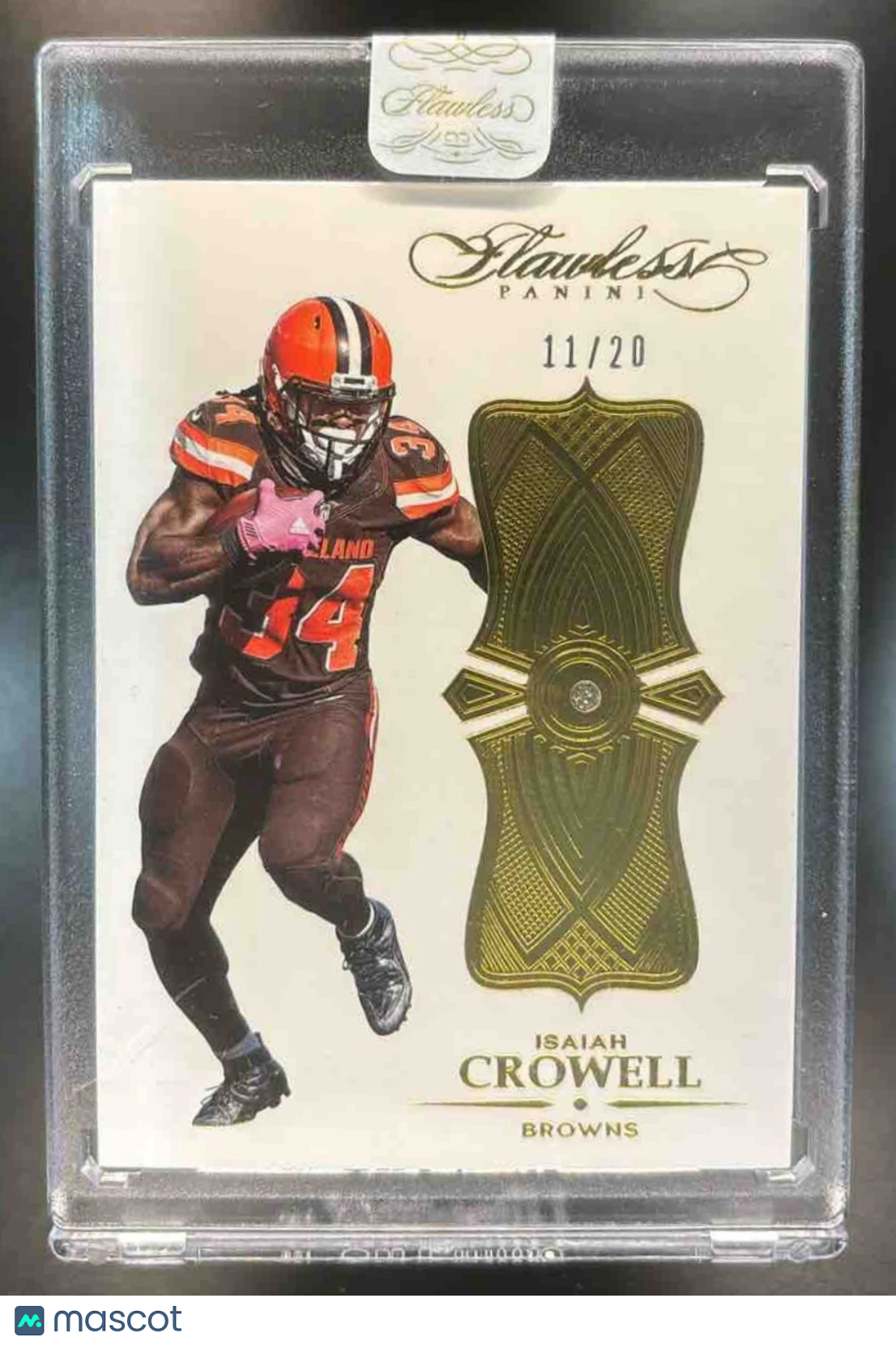 2016 Panini Flawless Isaiah Crowell DIAMOND /W AUTHEN /20 #18 Cleveland Browns - Sports Cards