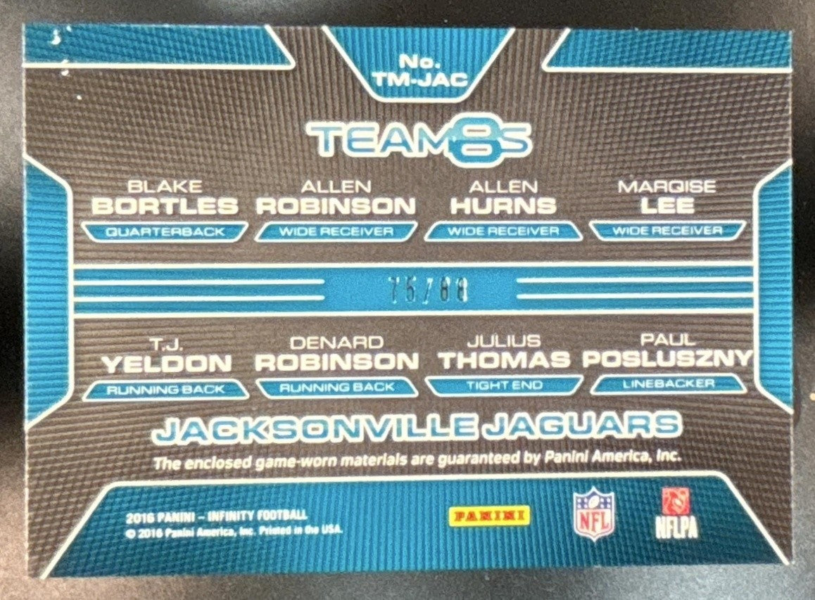 2016 Panini Infinity Hurns Bortles Robinson Thomas Lee Posluszny Yeldon /88 - Sports Cards