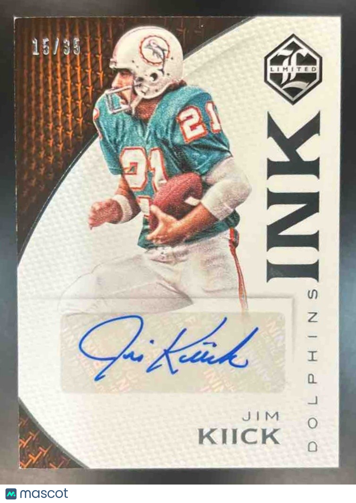 2016 Panini Limited Jim Kiick Ink Silver Spotlight /35 Auto Miami Dolphins - Sports Cards