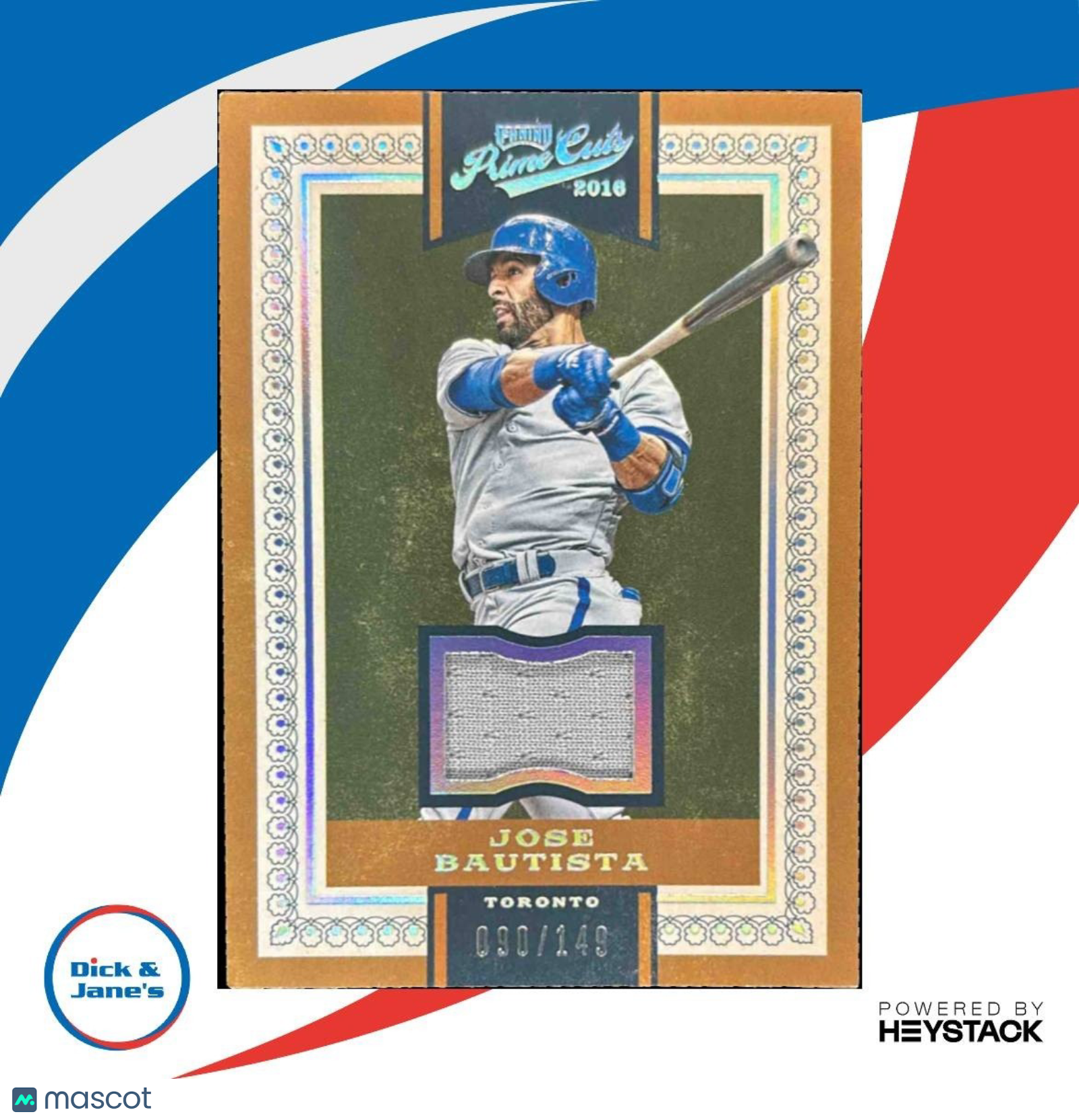2016 Panini Prime Cuts Jose Bautista /149 #86 MEM Toronto Blue Jays - Sports Cards