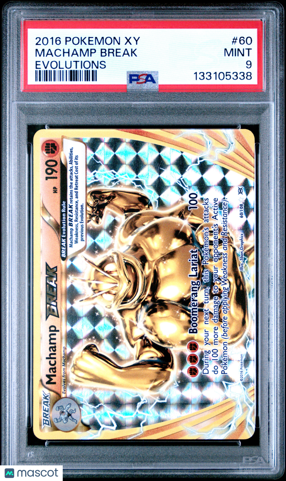 2016 Pokemon XY Evolutions Machamp Break #60 PSA 9