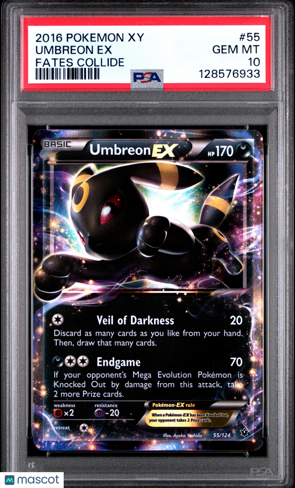 2016 Pokemon XY Fates Collide Umbreon EX #55 PSA 10 GEM MINT - Graded TCG/CCG