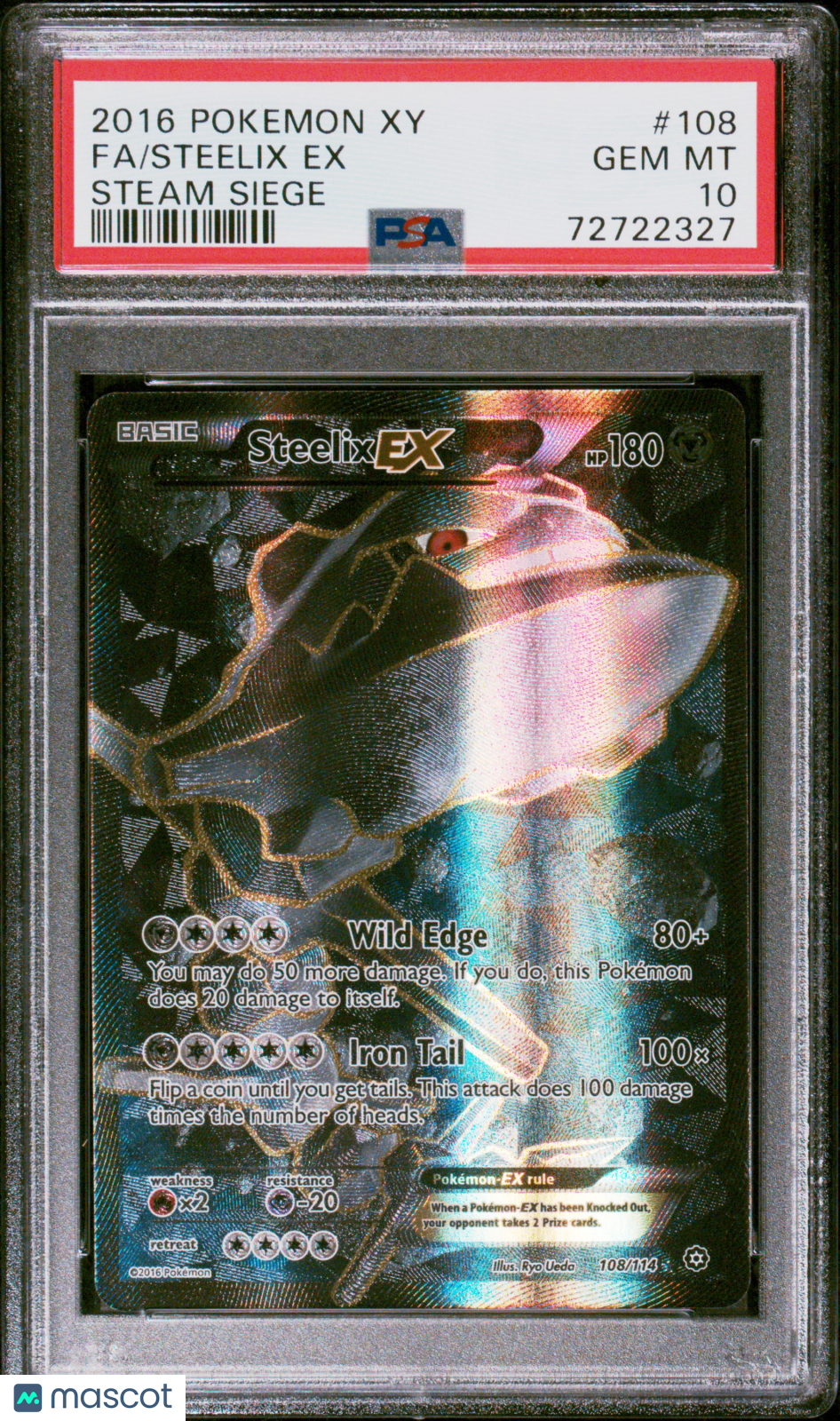 2016 Pokemon XY Steam Siege Steelix EX #108 FA PSA 10 GEM MINT - Graded TCG/CCG