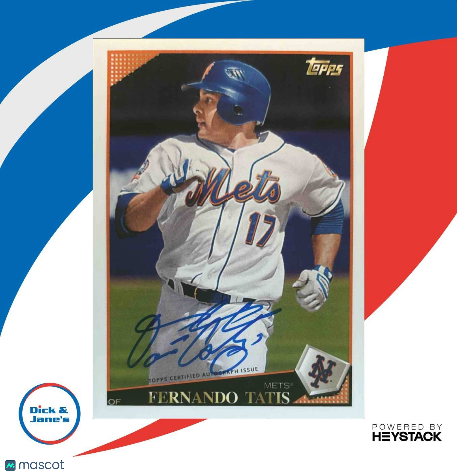 2016 Topps Archives 65th Anniversary Edition Fernando Tatis Auto New York Mets - Sports Cards