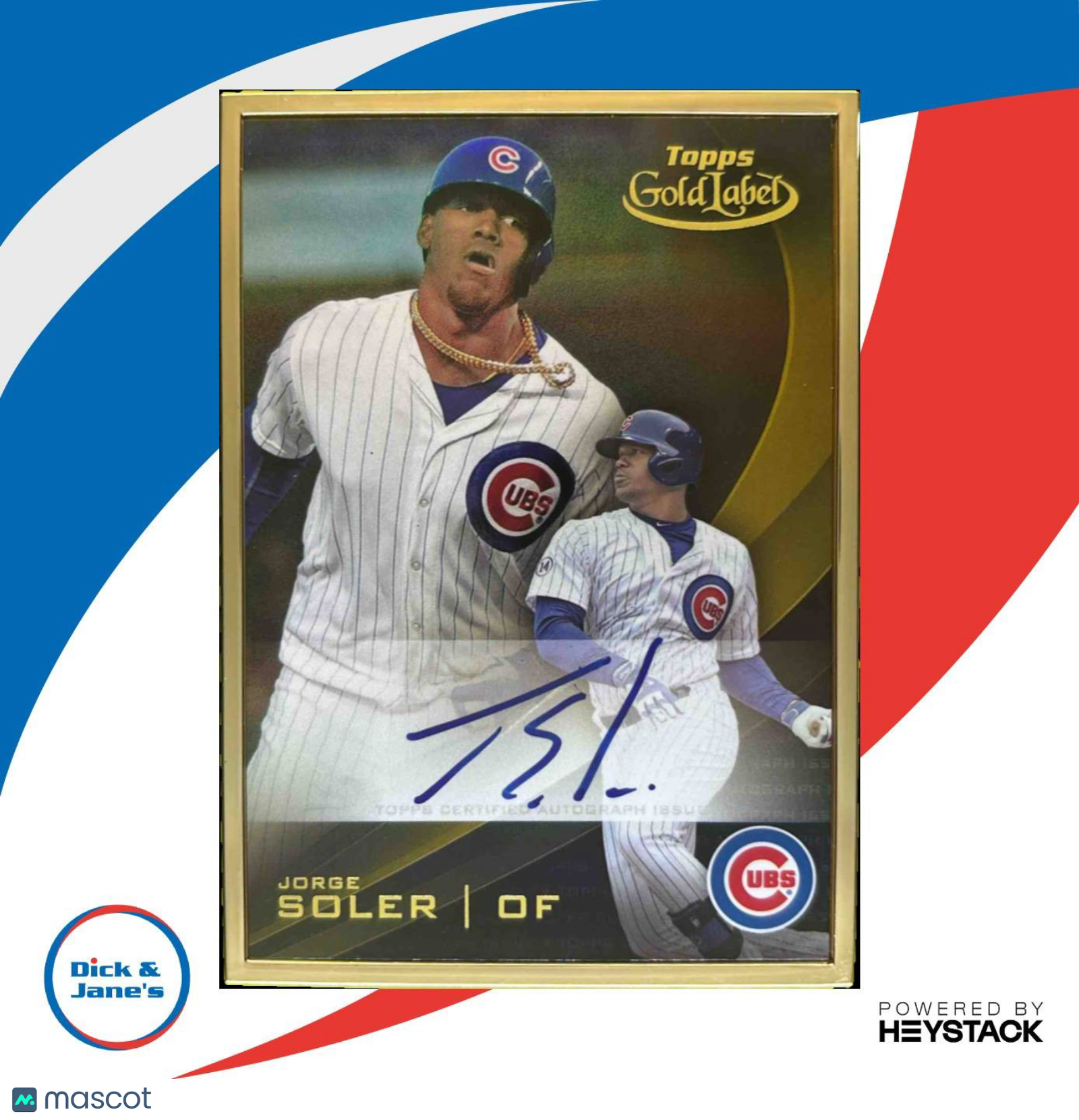 2016 Topps Gold Label Jorge Soler Framed Auto #GLFA-JSO Chicago Cubs - Sports Cards