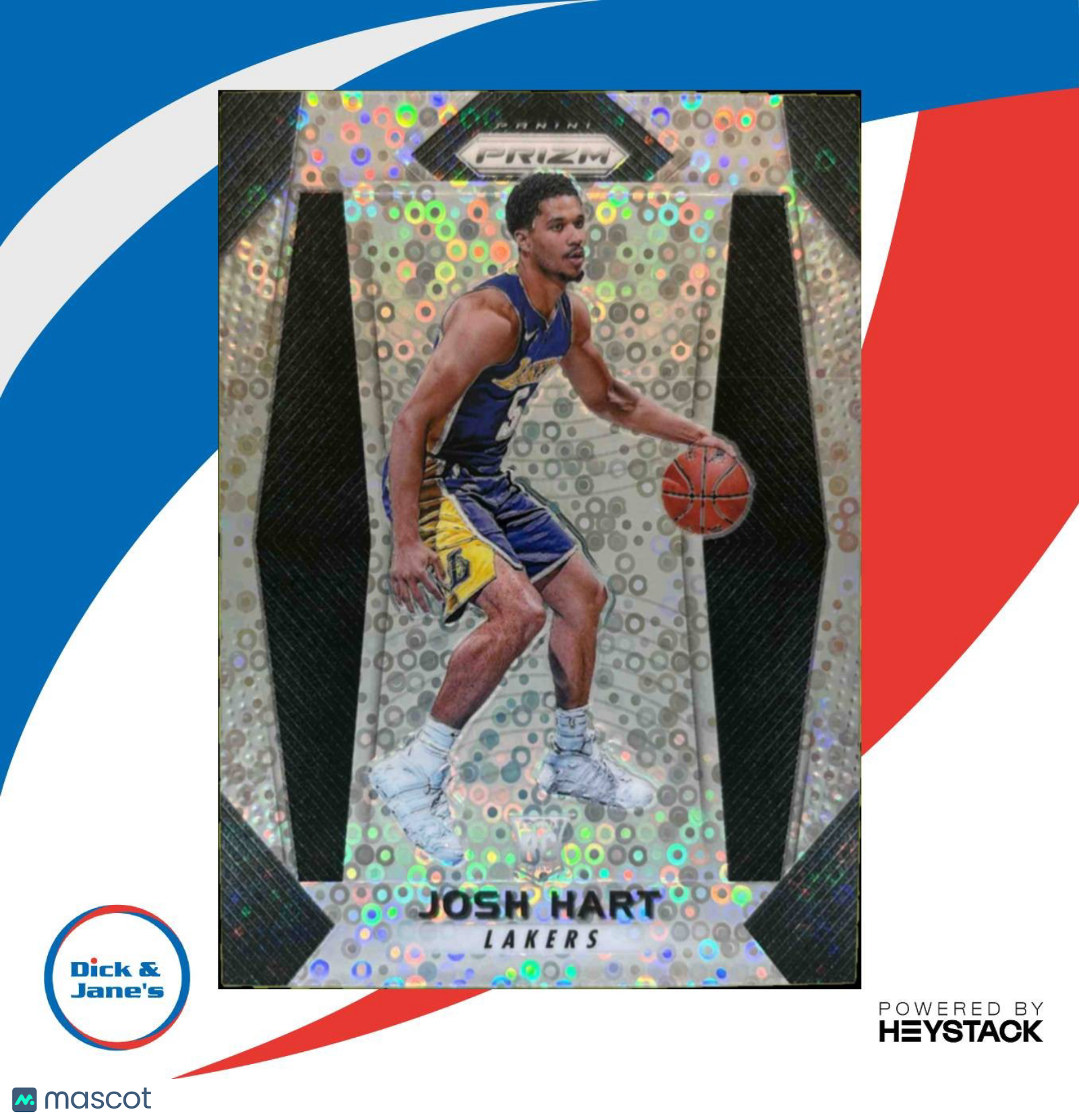 2017 18 Panini Prizm Josh Hart Prizms Fast Break #282 RC Los Angeles Lakers Sports Cards