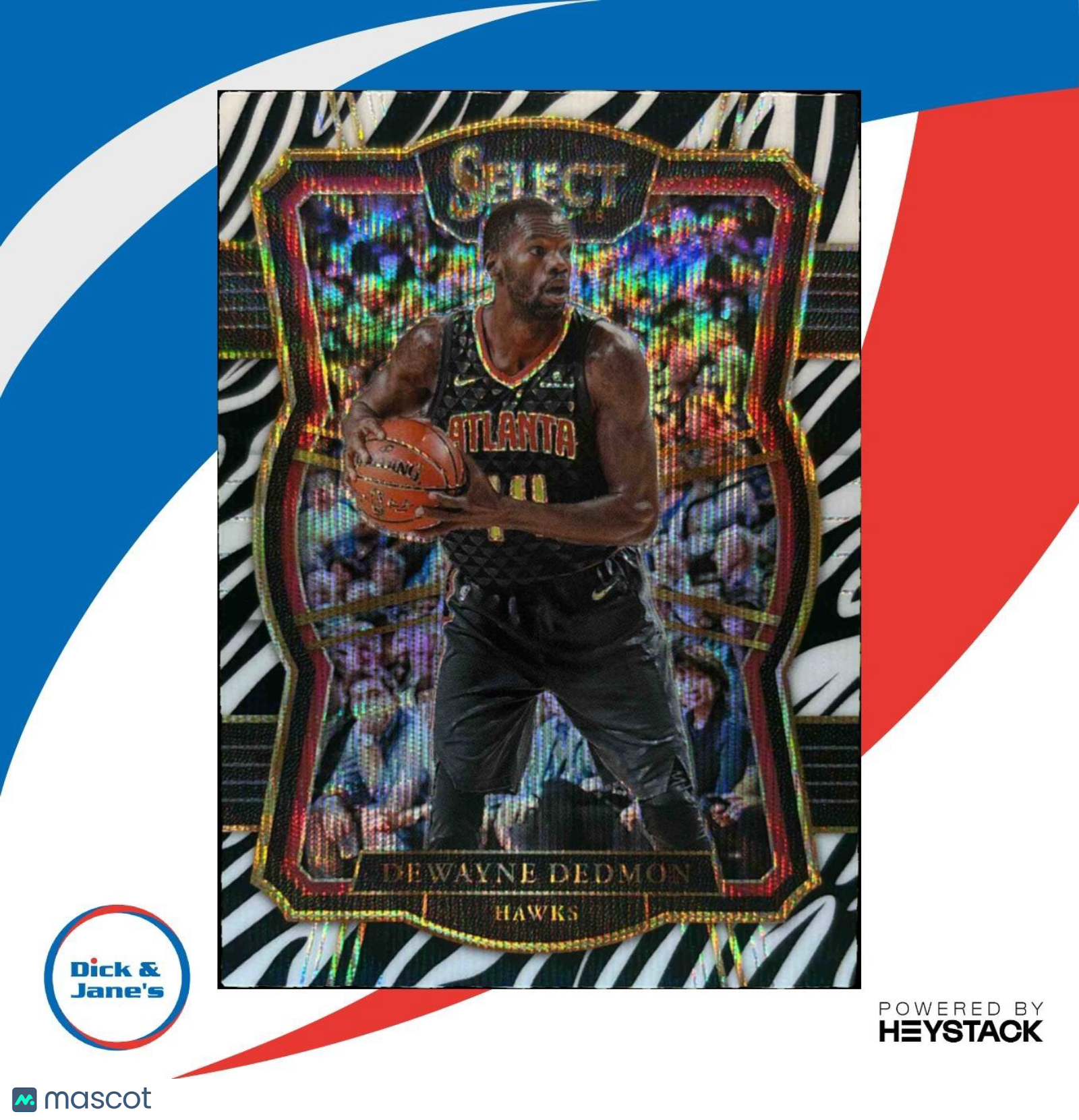 2017-18 Panini Select Dewayne Dedmon Zebra Prizms #125 Atlanta Hawks - Sports Cards