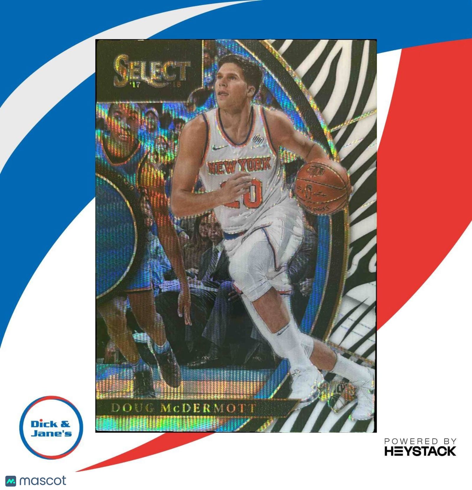 2017-18 Panini Select Doug McDermott Zebra Prizms #21 Concourse New York Knicks - Sports Cards