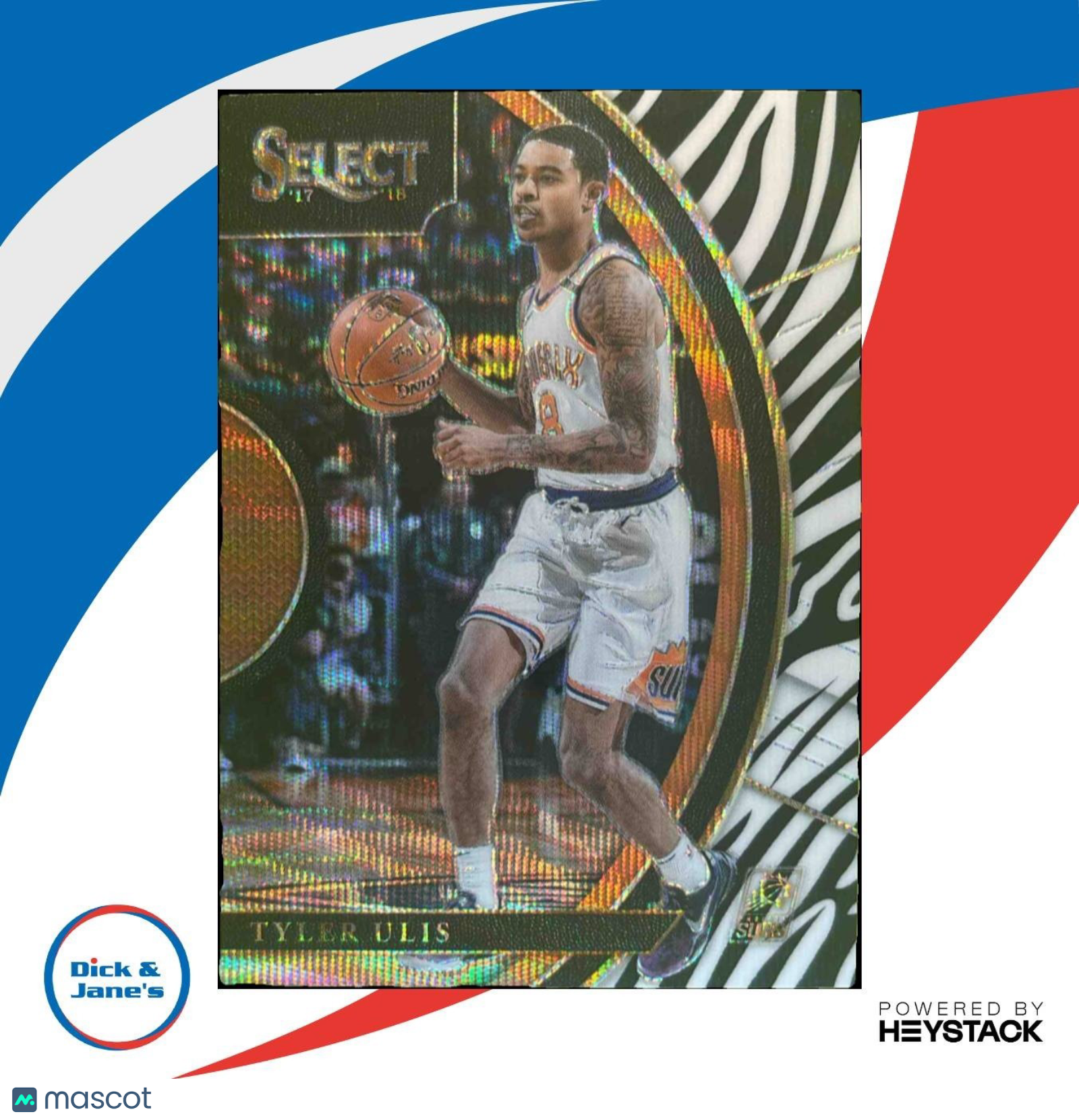 2017-18 Panini Select Tyler Ulis Zebra Prizms #24 Concourse Phoenix Suns - Sports Cards