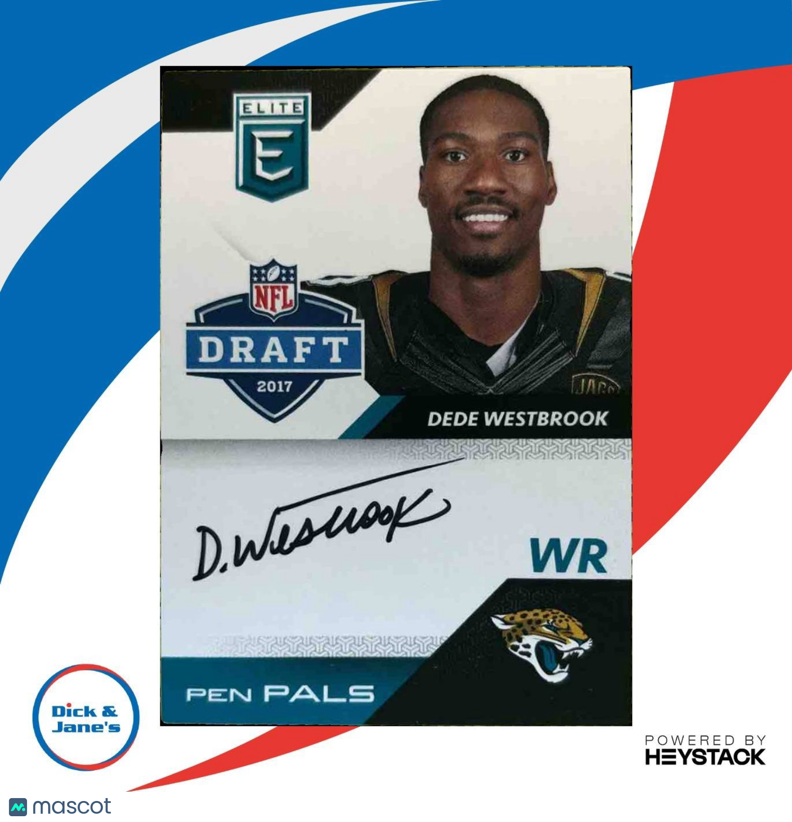 2017 Donruss Elite Dede Westbrook Pen Pals #PP-DD RC Auto Jacksonville Jaguars - Sports Cards