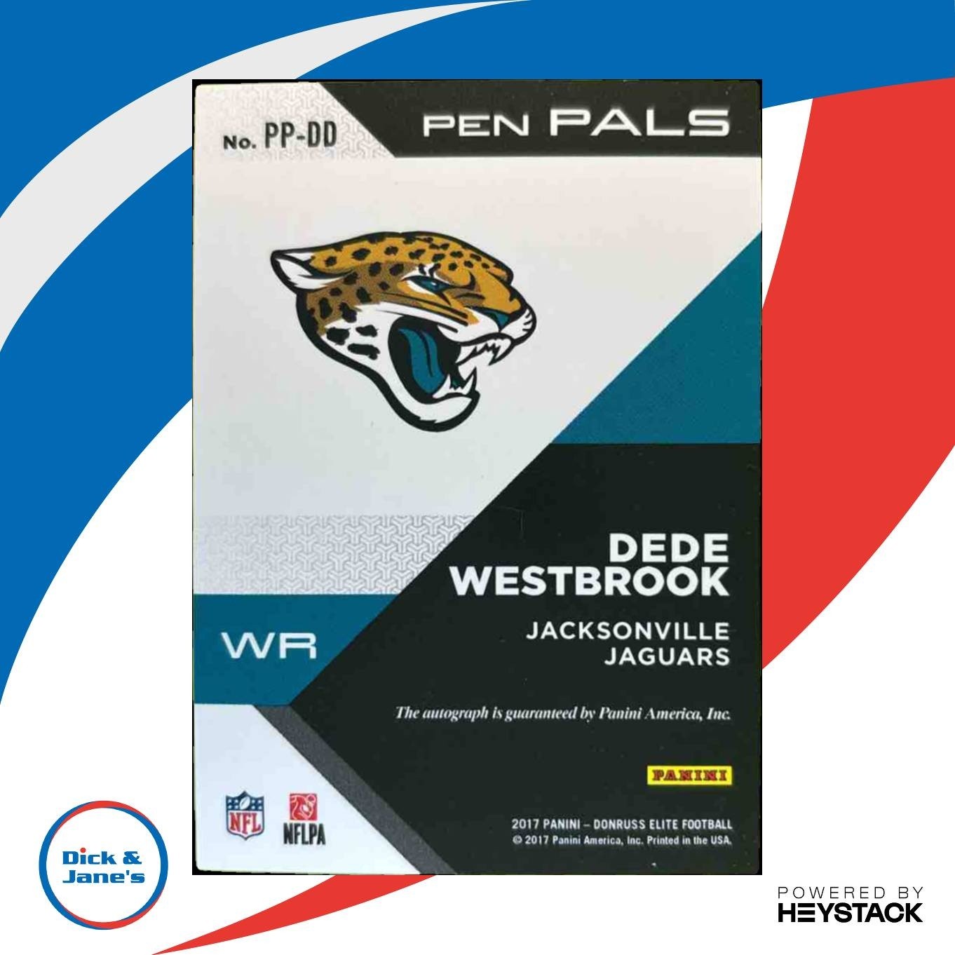 2017 Donruss Elite Dede Westbrook Pen Pals #PP-DD RC Auto Jacksonville Jaguars - Sports Cards