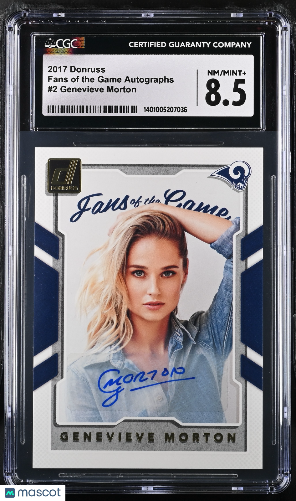 2017 Donruss Fans Of The Game Autographs Genevieve Morton #2 CGC 8.5 - Graded Sports Cards