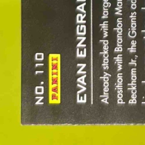 2017 Illusions Evan Engram First Impressions Memorabilia Blue Auto /100 Giants - Sports Cards