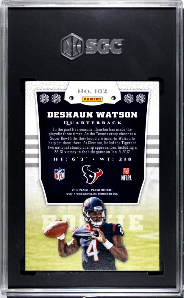 2017 Panini Deshaun Watson #102 SGC 10 - Graded Sports Cards