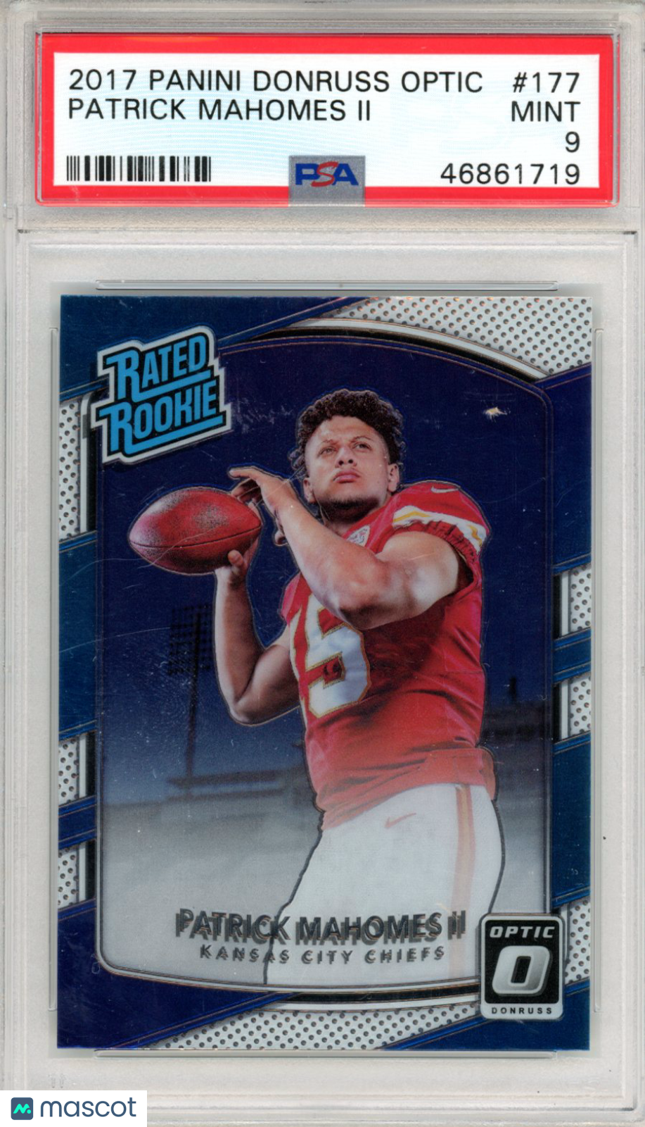 2017 Panini Donruss Optic Patrick Mahomes II #177 PSA 9 - Graded Sports Cards