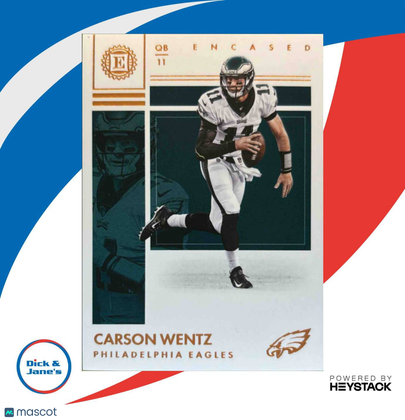 2017 Panini Encased Carson Wentz #94 Philadelphia Eagles - Sports Cards
