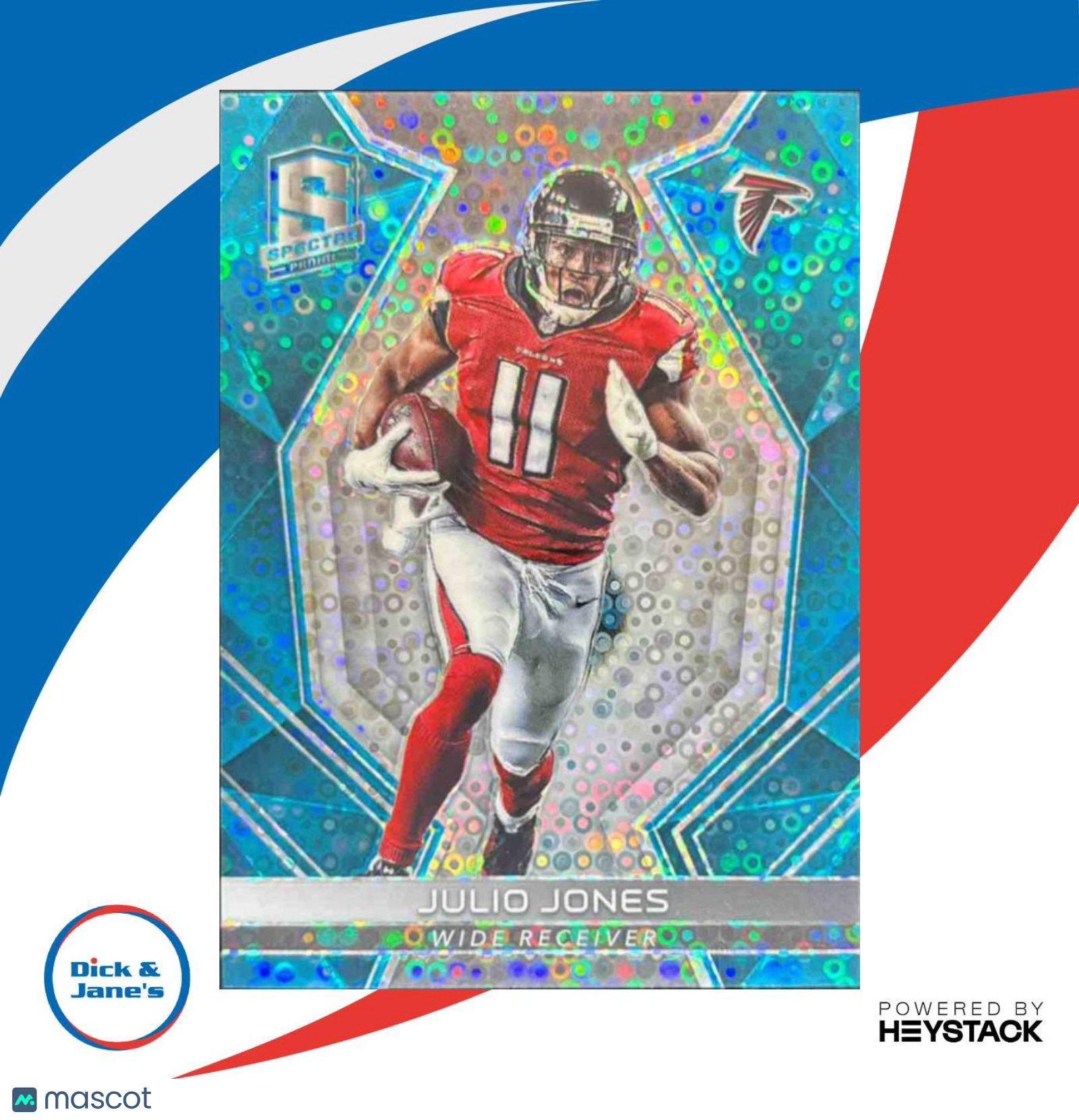 2017 Panini Spectra Julio Jones Neon Blue 46/50 #48 Atlanta Falcons - Sports Cards