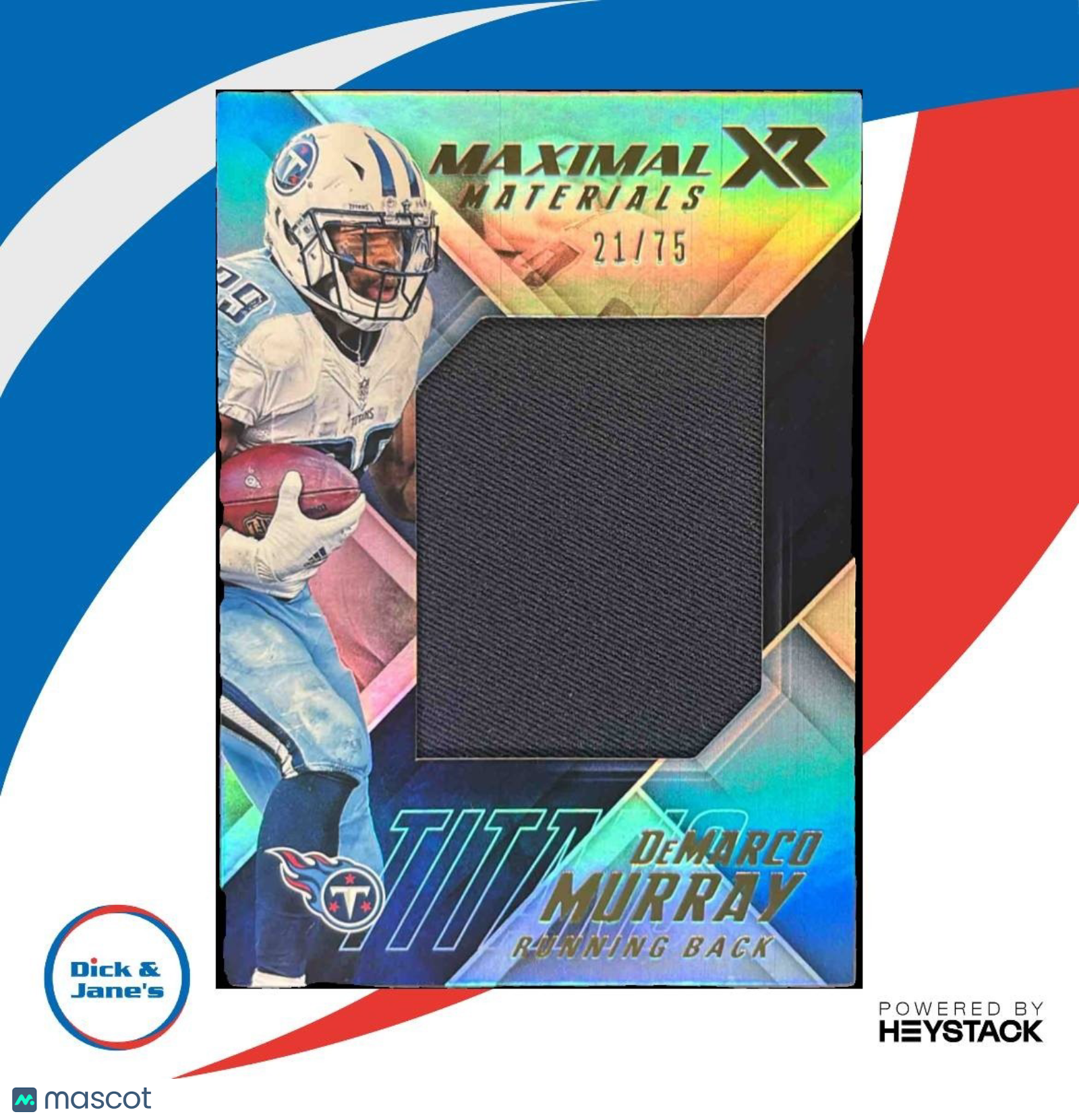 2017 Panini XR DeMarco Murray Maximal Materials /75 #MM-DMU MEM Tennessee Titans - Sports Cards