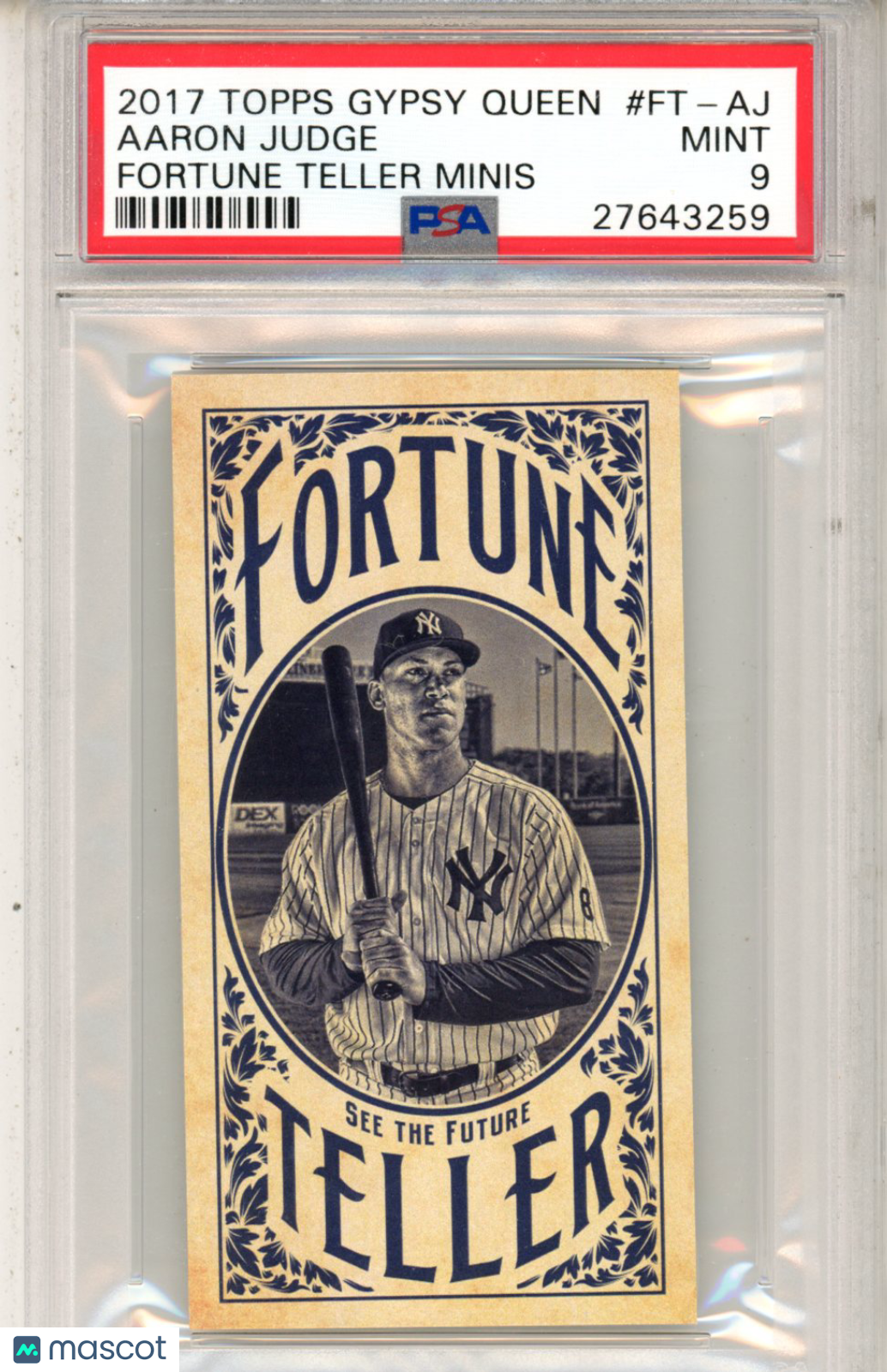 2017 Topps Gypsy Queen Fortune Teller Minis Aaron Judge #FTAJ PSA 9 - Graded Sports Cards