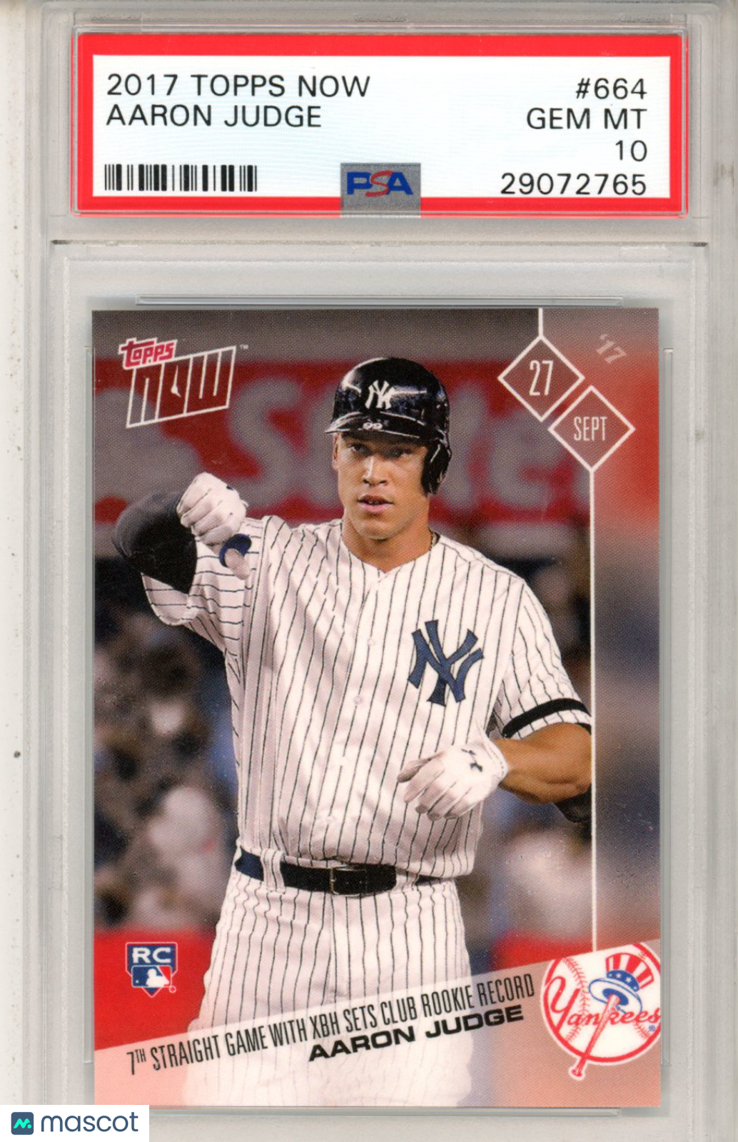 2017 Topps Now Aaron Judge #664 PSA 10 - Graded Sports Cards