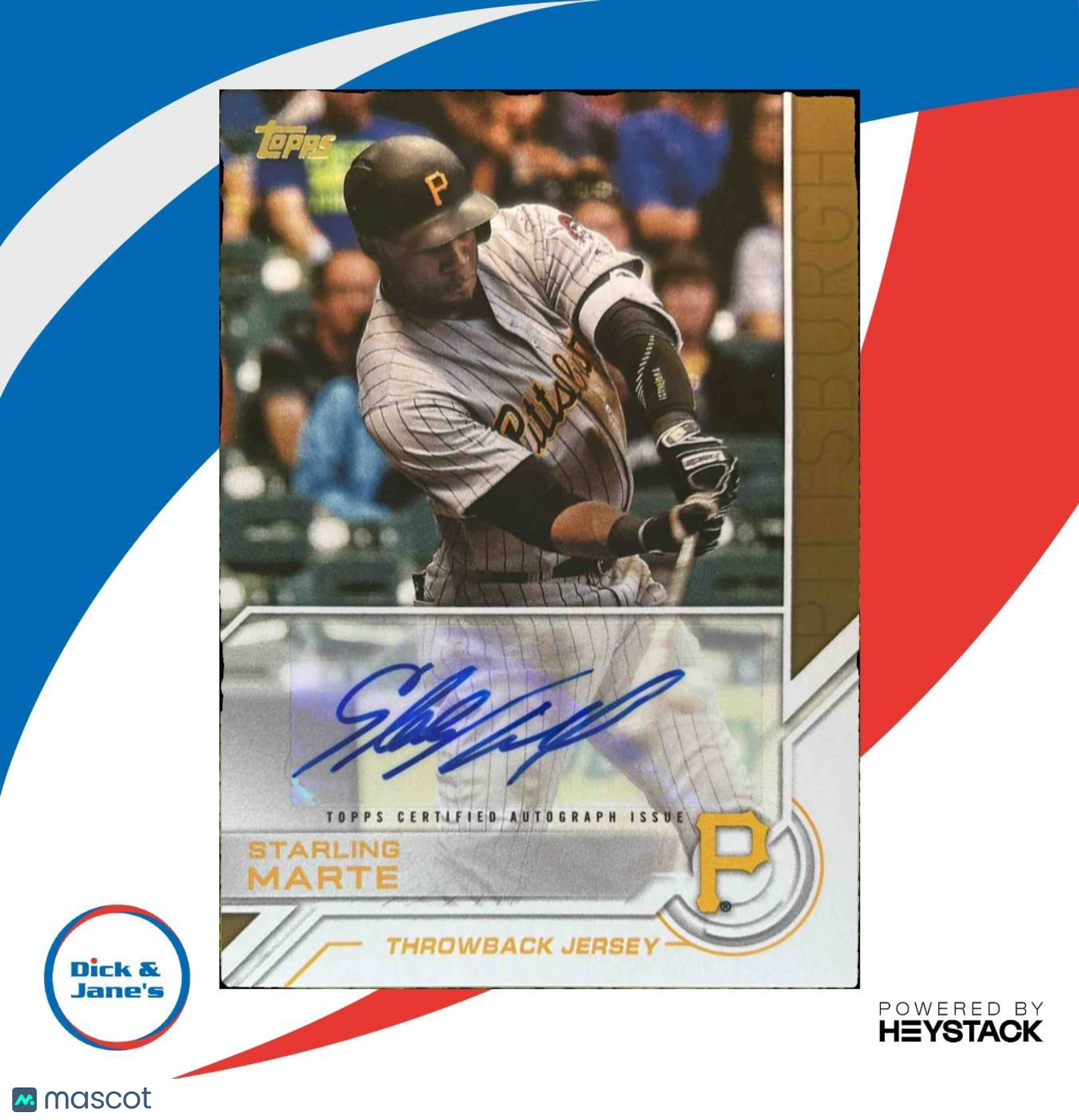 2017 Topps Starling Marte Salute Auto #TSA-SMR Pittsburgh Pirates - Sports Cards